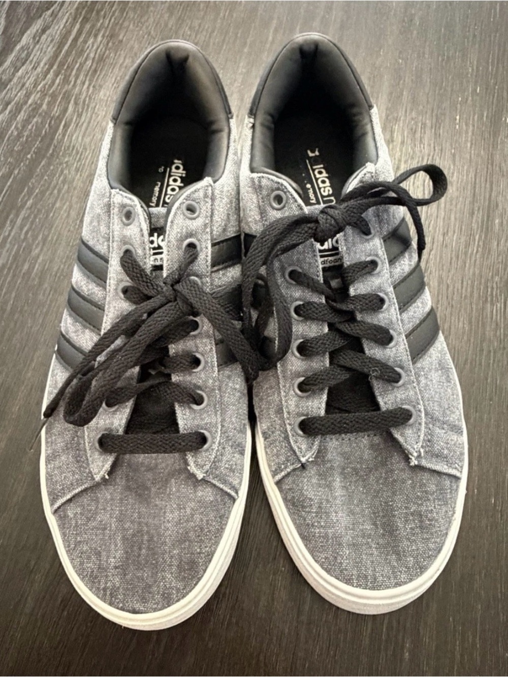 adidas Gray and Black Men’s Low-Top Sneakers